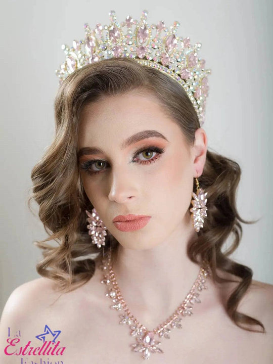 Dazzling Tall Embellished 15 Anos Quinceanera Crown