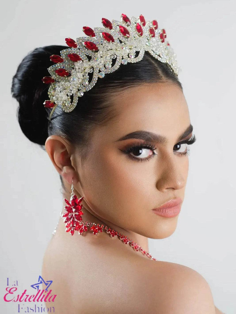 Enchanting Jeweled Crystalline 15 Anos Quinceanera Crown