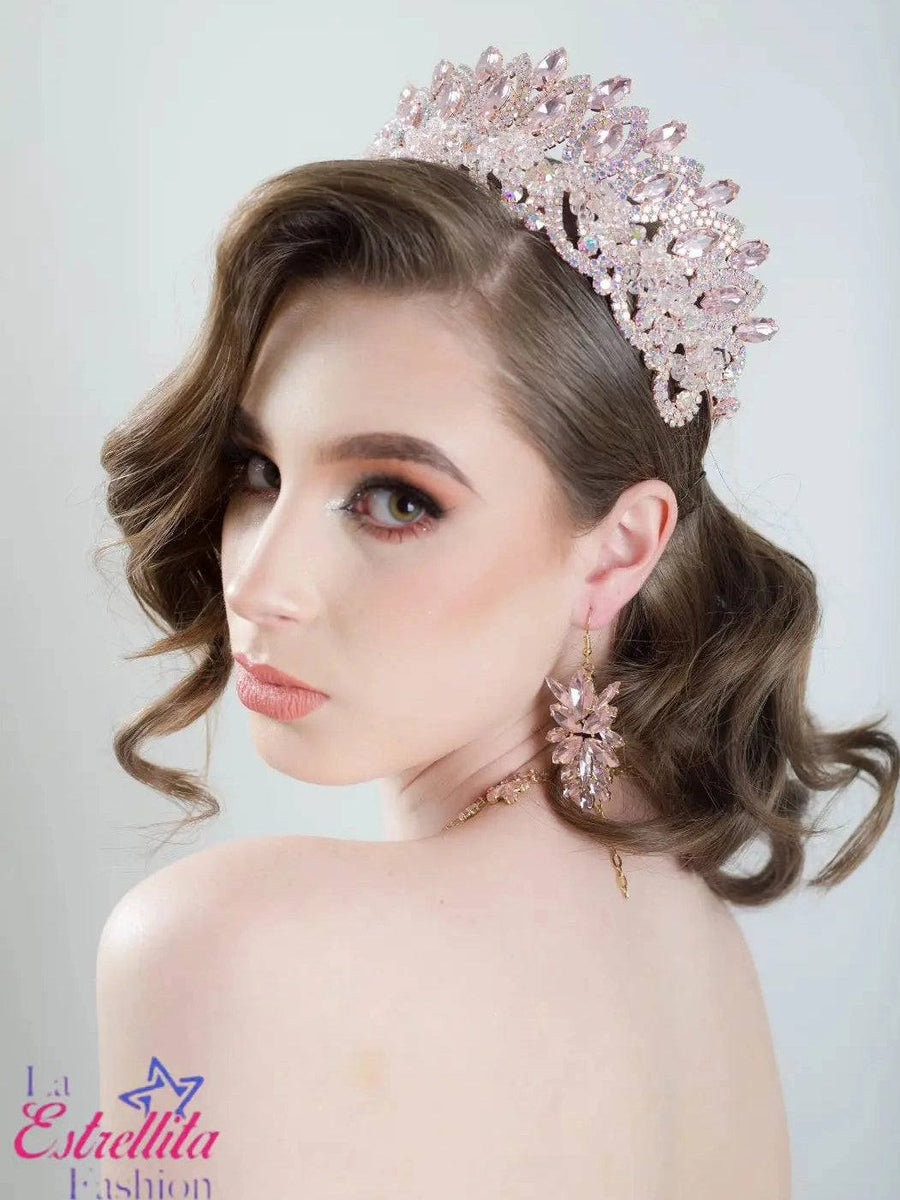 Enchanting Jeweled Crystalline 15 Anos Quinceanera Crown