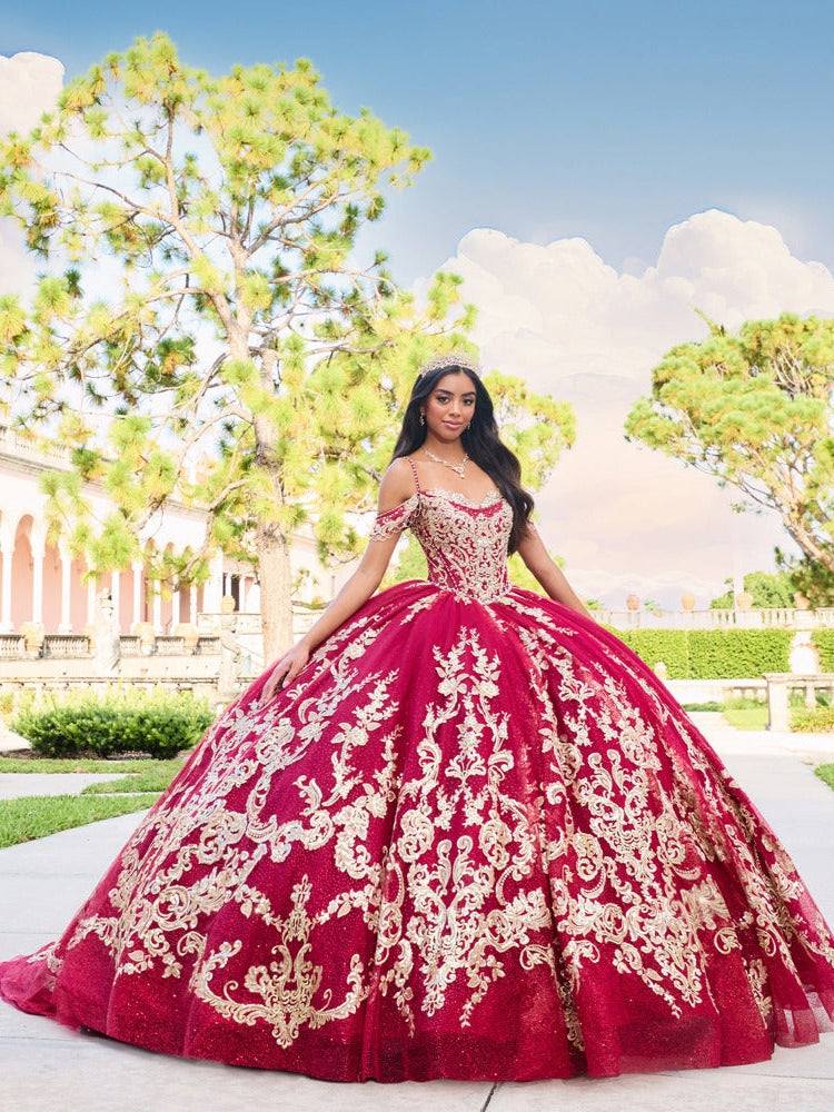 green emerald velvet dress Off-Shoulder Ball Gown Quinceanera Dress main image 0