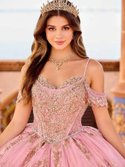 Stunning Embellished Long Train Sleeveless Quinceanera Dress