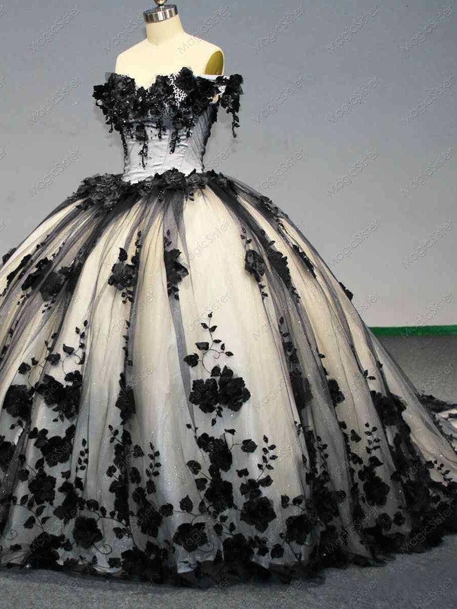 Flower Tulle Quinceanera Ball Gown