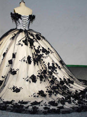 Flower Tulle Quinceanera Ball Gown