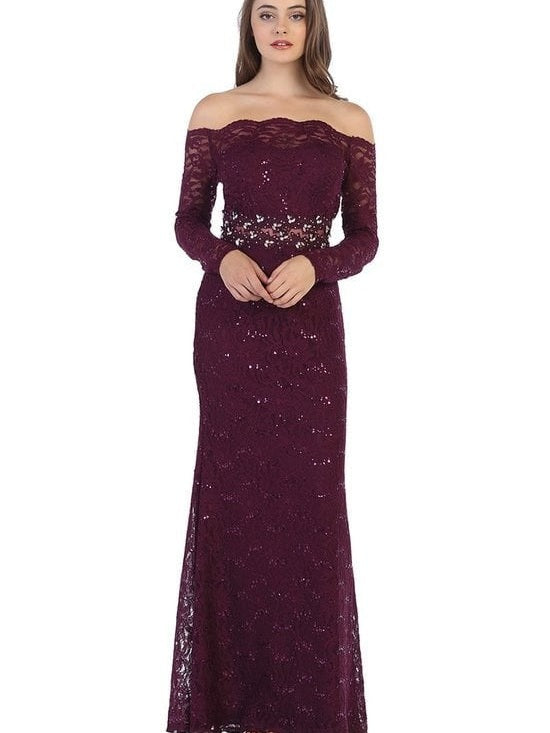 Womens Lace Off Shoulder V-Neck Bodice Skirt Overlay Elegant Dress Dusty Blue / 4XL Womens Lace Off Shoulder V-Neck Bodice Skirt Overlay Elegant Dress Dusty Blue / 4XL