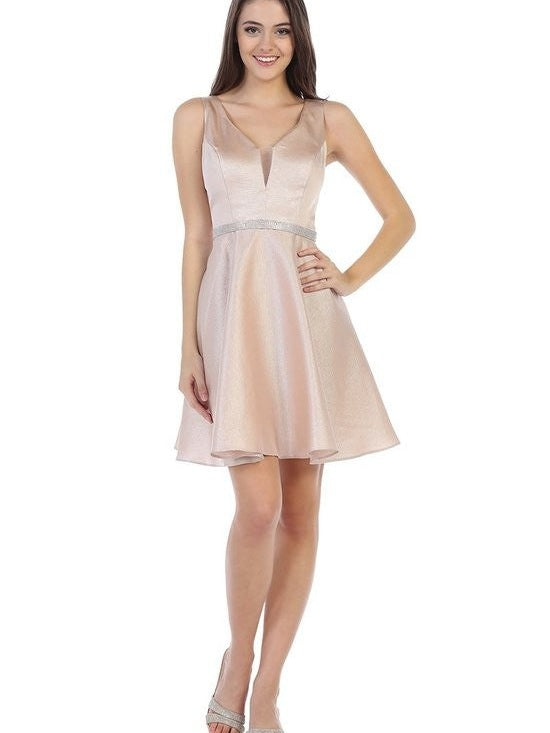 Ladies Party Sweetheart Short Rhinestone Belt Cocktail Dress Ice Blue / M Ladies Party Sweetheart Short Rhinestone Belt Cocktail Dress Ice Blue / M