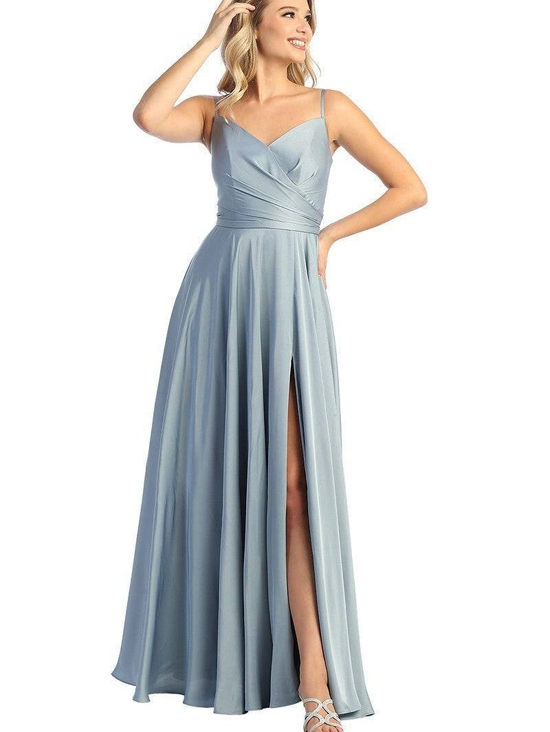 Elegant Satin Sweetheart Neckline Empire Waist Bridesmaid Dress Green / XL Elegant Satin Sweetheart Neckline Empire Waist Bridesmaid Dress Green / XL