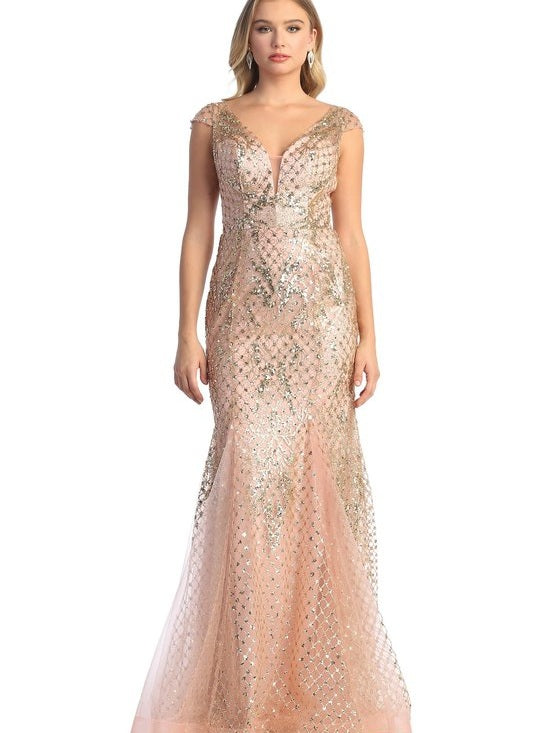 sachin and babi light blue dress La Femme Long Lavender A-Line Prom Dress 32288 Lavender/Gray / 00 main image 1