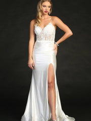 Embellished Stunning Sequin Embroidery Corset Back Wedding Dress