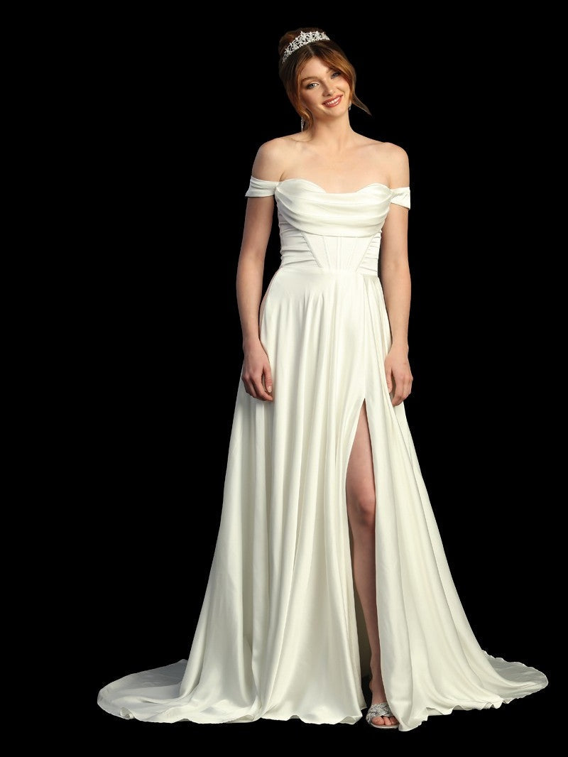 Elegant Exquisite Boning A-Line Womens Bridal Wedding Dress – La Estrellita  Fashion
