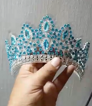 Elegant Aqua Jeweled 15 Anos Quinceanera Crown