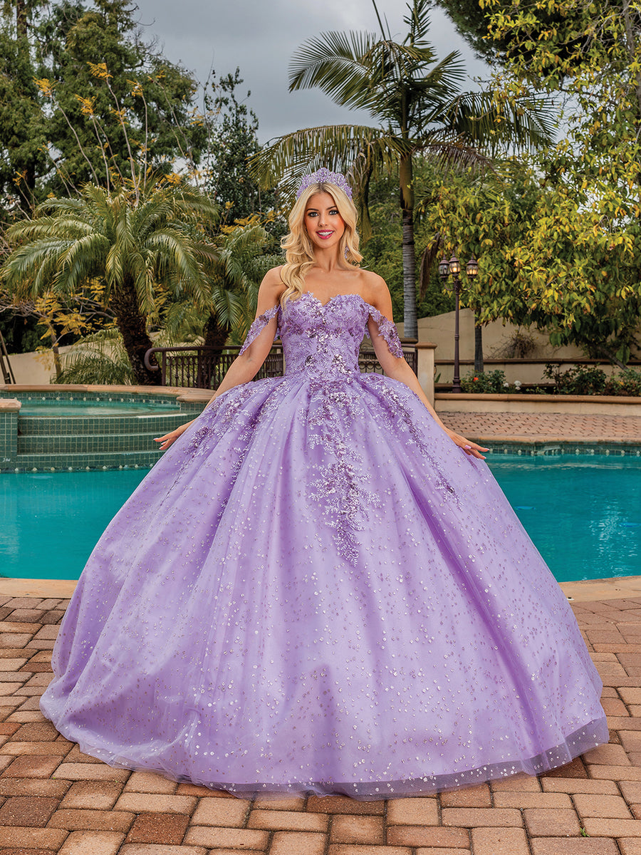 Off The Shoulder Sweetheart Embellished Quinceanera Ball Gown