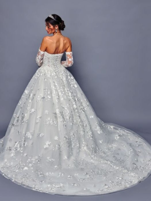 Elegant Timeless Sweetheart Neckline Beaded Lace A-Line Ballgown Wedding Dress