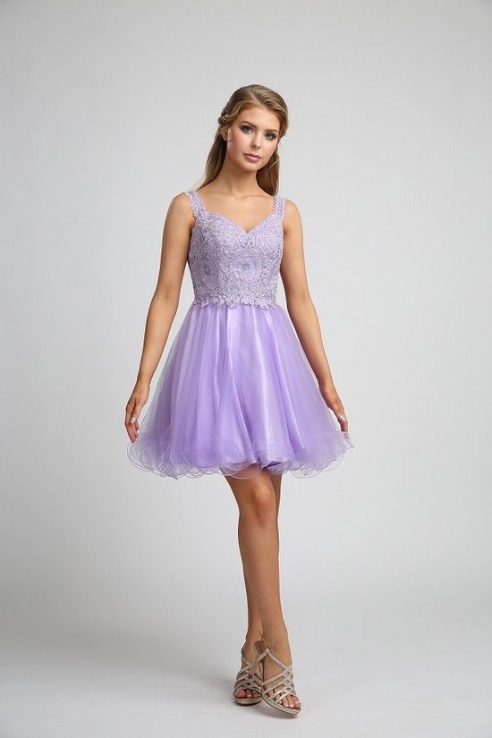 Pearled Embellished Sweetheart Tulle Skirt Fun Party Short Dress