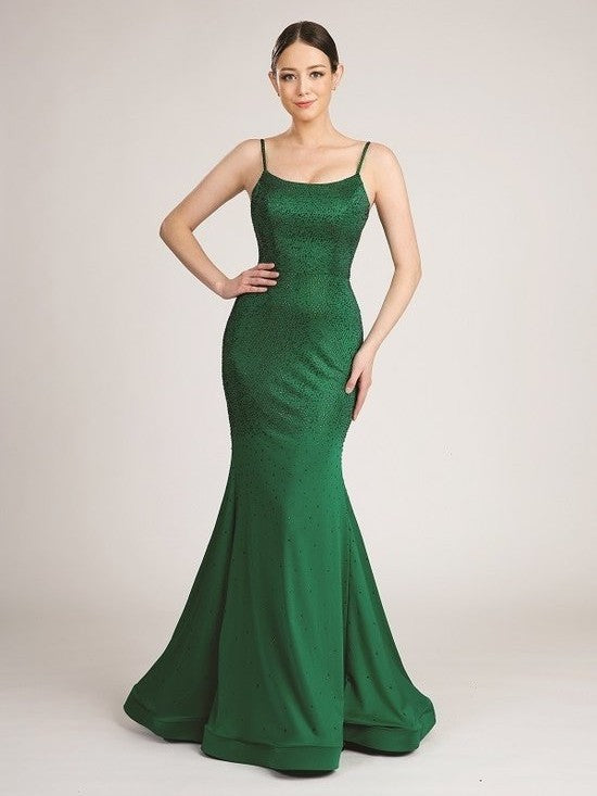 Mermaid Spaghetti Strapped Modest Prom Dress Royal Blue / M Mermaid Spaghetti Strapped Modest Prom Dress Royal Blue / M