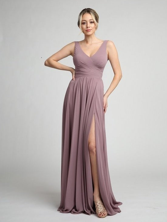 Elegant Scoop Off Side Bridesmaid Dress Navy / XL