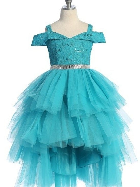 chinese dress ladies Tip Top Rose Gold Lace and Tulle Dress 7030 – Sara's Children's Boutique