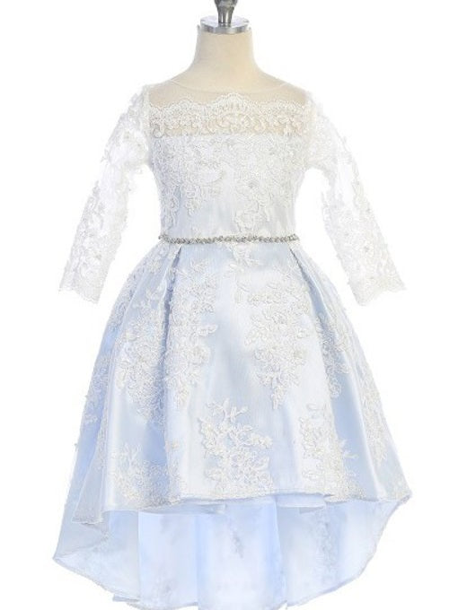 Fully Lined High-Low Stylish Girl's Occasion Dress