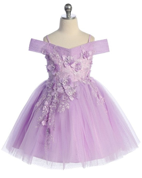 Sparkling Tulle 3D Flower Princess Special Occasion Girl's Dress