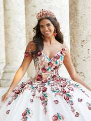 Lace Floral Regalia Quinceanera Ball Gown