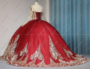 Embellished Long Train Quinceanera Ball Gown