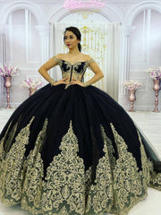 Embellished Long Train Quinceanera Ball Gown