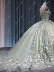 Elegant Flower Off The Shoulder Quinceanera Ball Gown