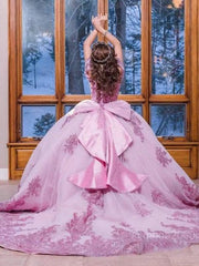 Floral Off The Shoulder XIV Lace Charro Quinceanera Ball Gown