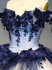 Flower Tulle Quinceanera Ball Gown
