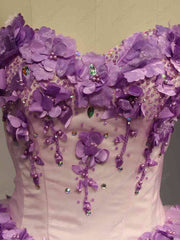 Flower Tulle Quinceanera Ball Gown