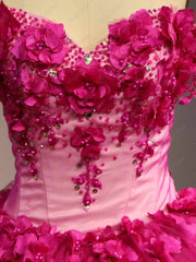 Flower Tulle Quinceanera Ball Gown