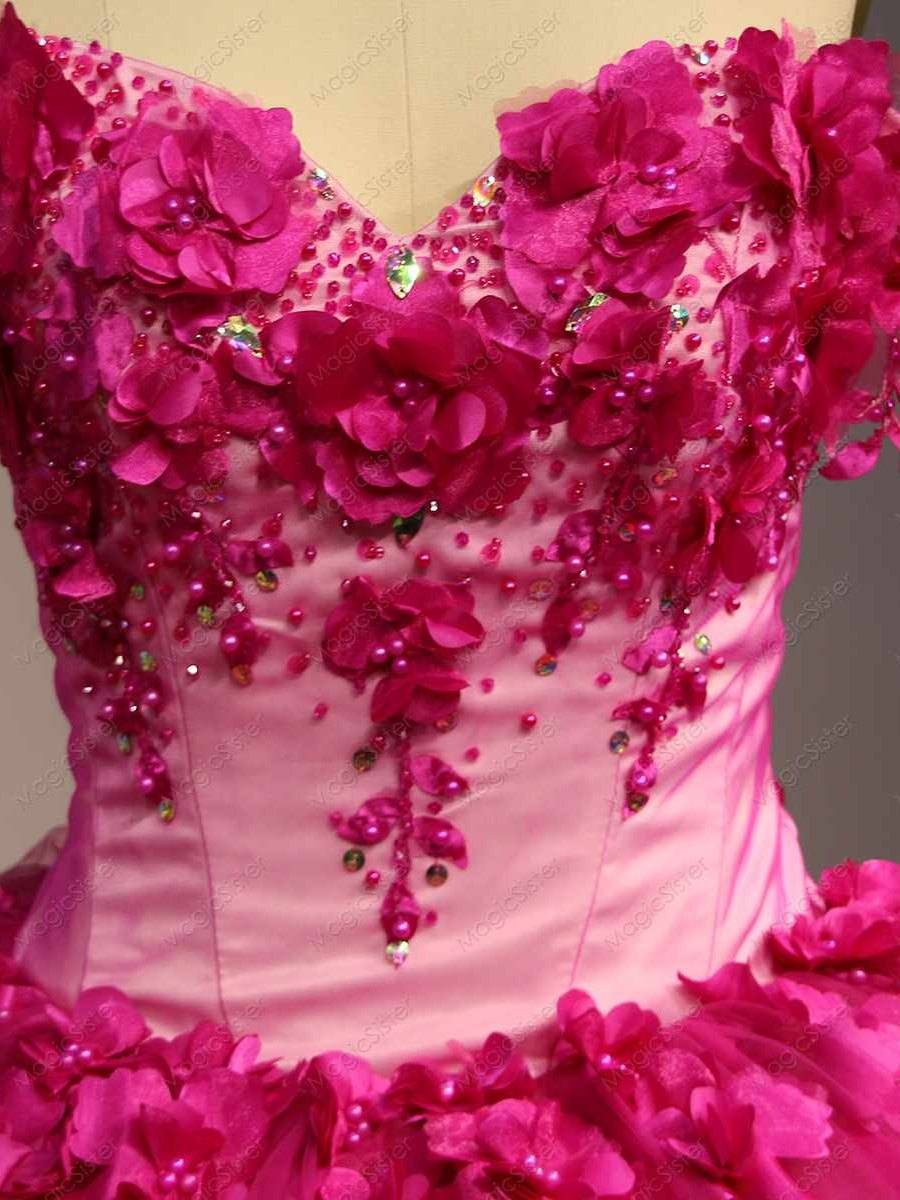 Flower Tulle Quinceanera Ball Gown