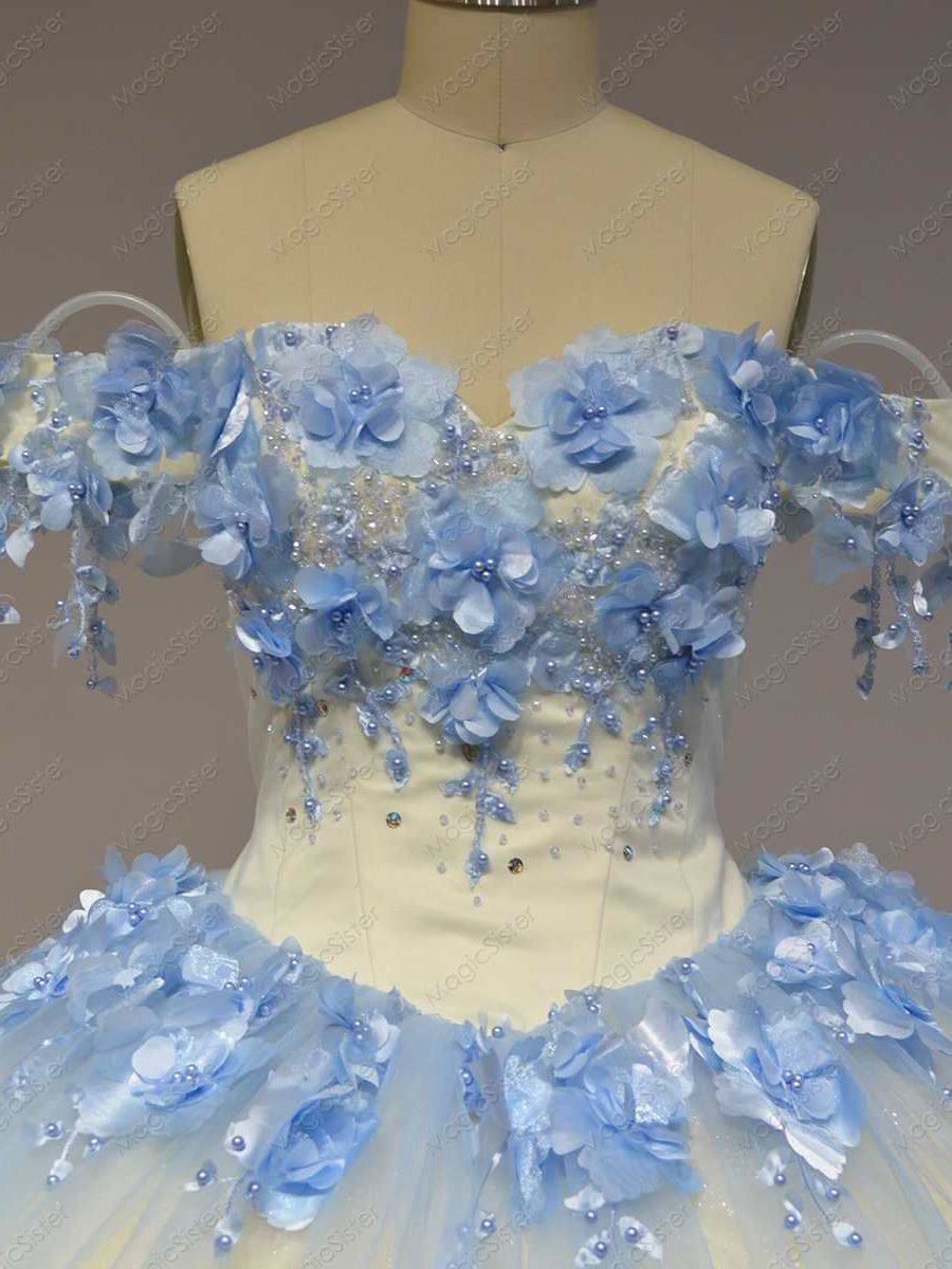 Flower Tulle Quinceanera Ball Gown