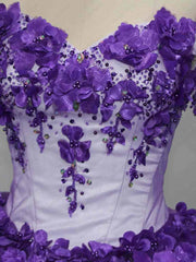 Flower Tulle Quinceanera Ball Gown