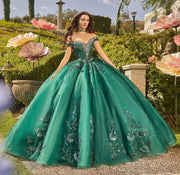 Emerald Sweetheart Off The Shoulder Quinceanera Ball Gown