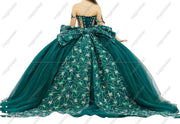 3D Butterfly Princess Quinceanera Ball Gown