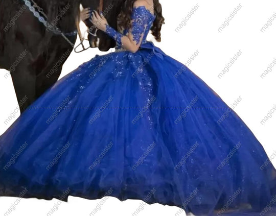 Tulle Layered Quinceanera Ball Gown