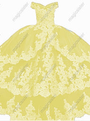 Embroidered Charro Layered Quinceanera Ball Gown