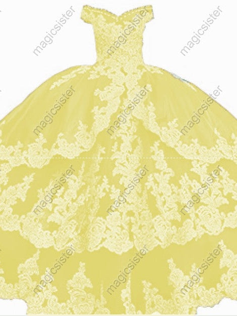 Embroidered Charro Layered Quinceanera Ball Gown