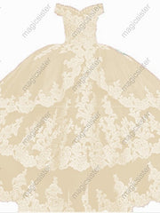 Embroidered Charro Layered Quinceanera Ball Gown
