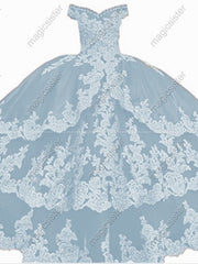 Embroidered Charro Layered Quinceanera Ball Gown
