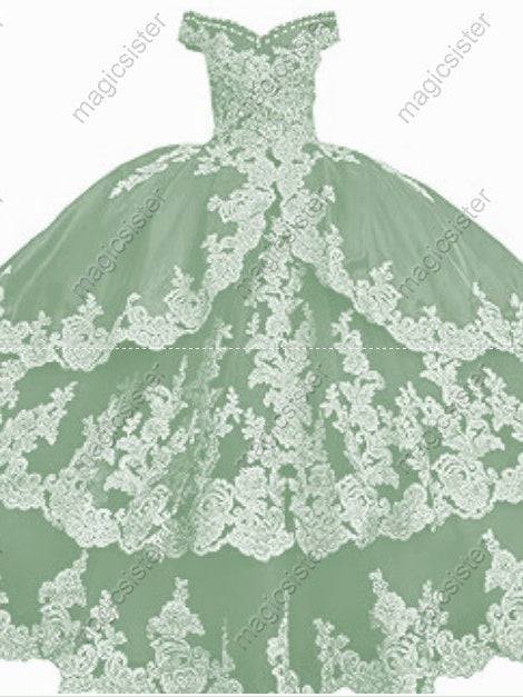 Embroidered Charro Layered Quinceanera Ball Gown
