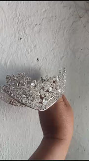 Classy Silver Jeweled 15 Anos Quinceanera Crown