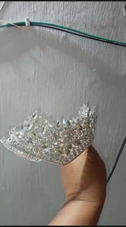 Elegant Silver Jeweled 15 Anos Quinceanera Crown