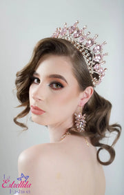 Crystal Tall 15 Anos Quinceanera Crown