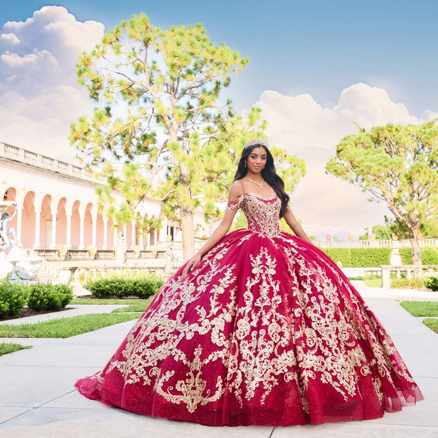 Sweetheart Lace Embroidery Floral Appliques Quinceanera Ball Gown