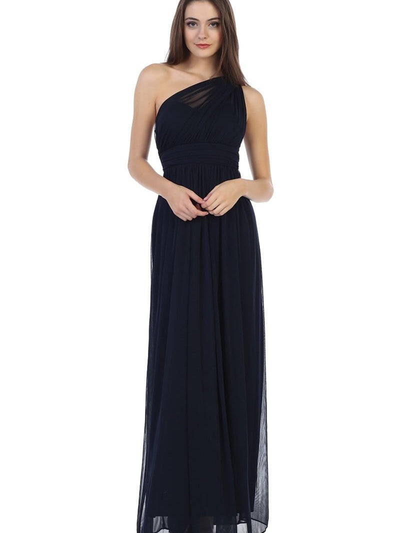 flattering formal dresses Ladies Stylish One-Shoulder Flattering Silhouette Evening Formal Dress Mint / 3XL