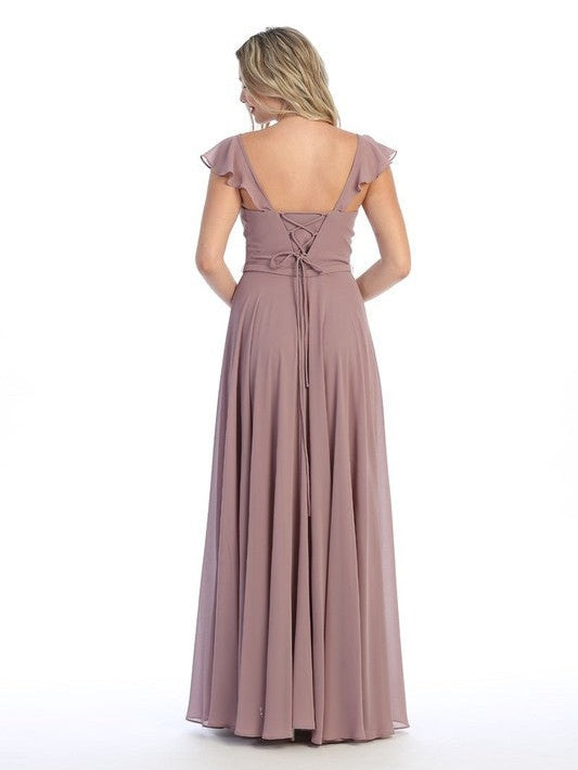 Classic Draped Sleeves Sweetheart Neckline Corset Back Bridesmaid Dress Burgundy / S Classic Draped Sleeves Sweetheart Neckline Corset Back Bridesmaid Dress Burgundy / S