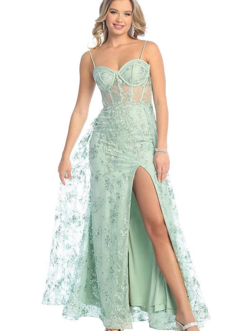 Embroidered Sheath Heart-neckline Mesh Layer Skirt Lace Prom Dress La Estrellita Fashion Embroidered Sheath Heart-neckline Mesh Layer Skirt Lace Prom Dress La Estrellita Fashion