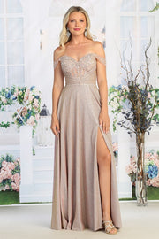 Stunning Gown Sparkling Offset Off The Shoulder Empire Prom Dress