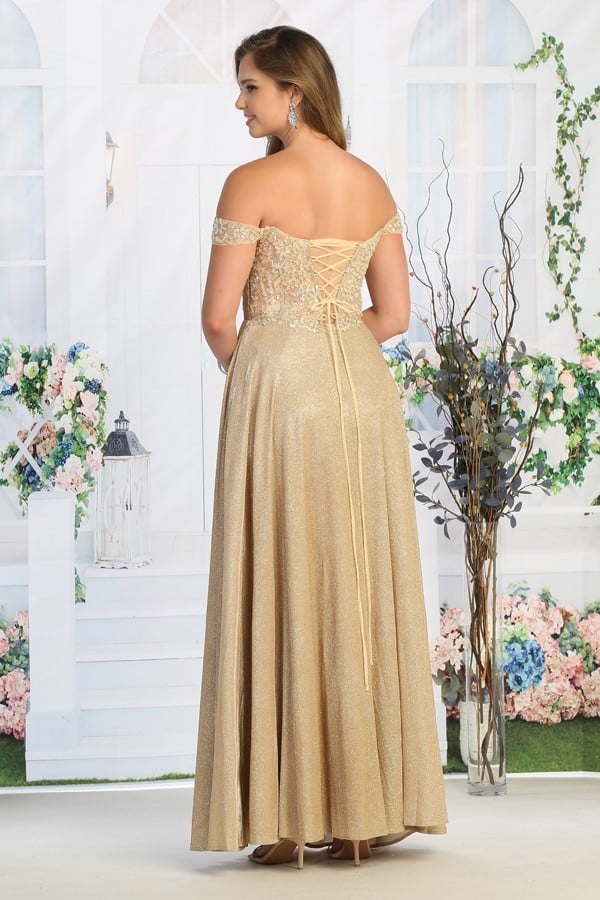 Stunning Gown Sparkling Offset Off The Shoulder Empire Prom Dress